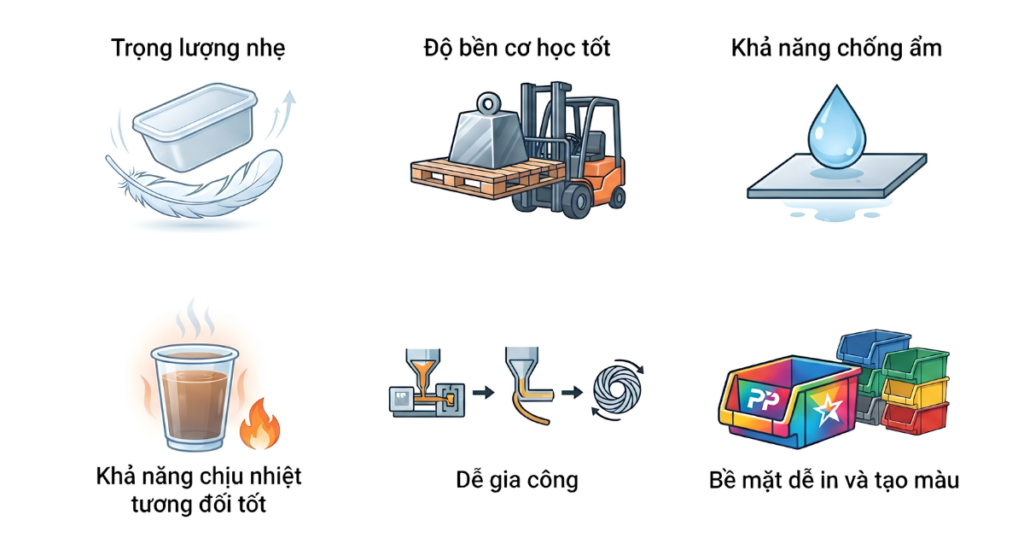 Đặc điểm của hạt nhựa PP